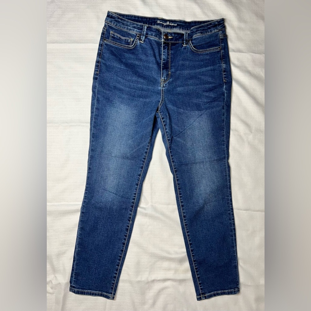 Women’s Tommy Bahama Dark Blue Ankle Jeans medium large size 12 x 27”